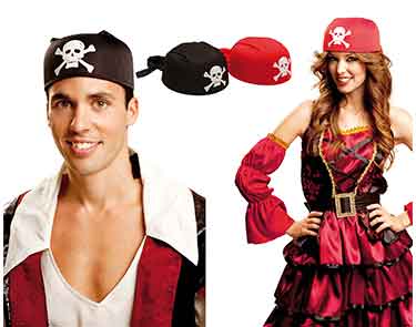 [55201810] BANDANA PIRATA ROJA