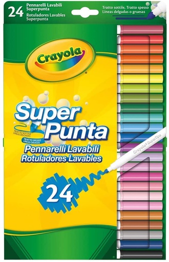 [55607551] ROTULADORES(24)SUPER PUNTA LAV.
