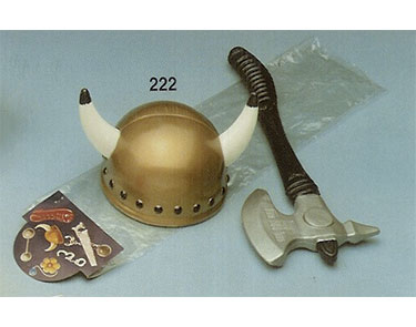 [57800222] CASCO VIKINGO C/HACHA INF.
