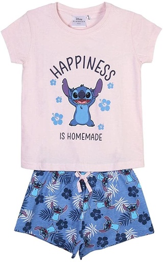 [61011031] PIJAMA STITCH CORTO T.3 AZUL