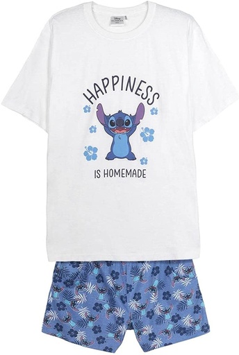 [61011131] PIJAMA STITCH CORTO T.XXL AZUL
