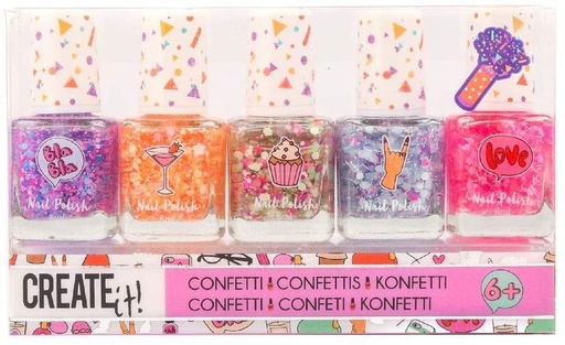 [61784147] ESMALTE UÑAS CONFETTI(SET 5)