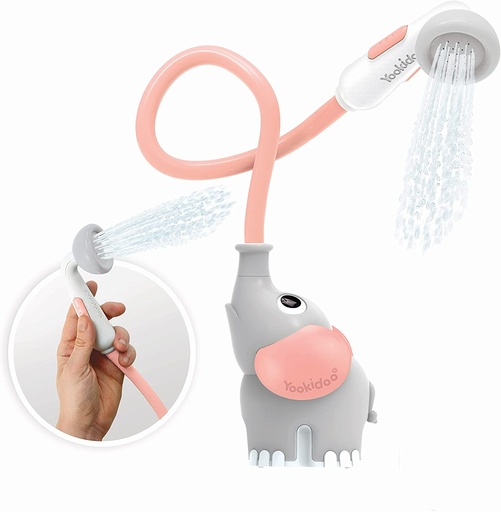 [64072213] DUCHA BAÑERA ELEFANTE ROSA