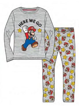 [64941593] PIJAMA SUPER MARIO GRIS T.4