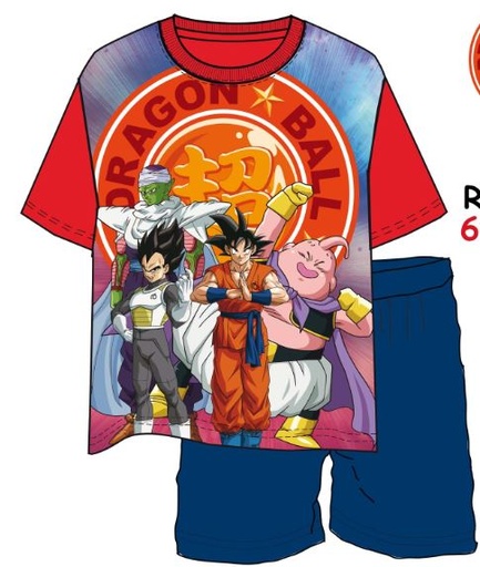 [64978912] PIJAMA DRAGON BALL ROJO/AZ.T12