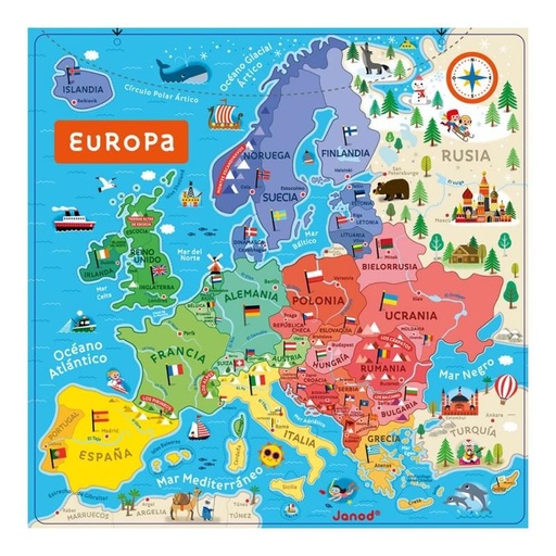 [73535474] MAPA EUROPA MAGNÉTICO JANOD