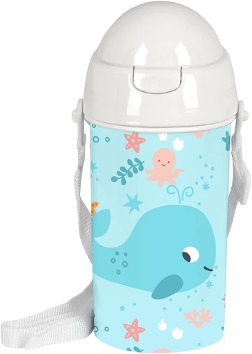 [79148241] BOTELLA BALLENITA 500 ML.C/PAJ.