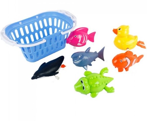 [87808570] CESTA C/7 ANIMALITOS BAÑO