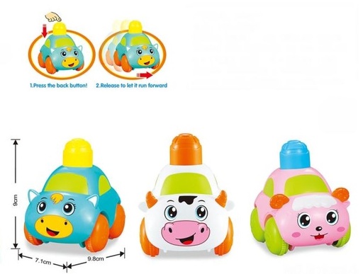 [87809128] VEHICULO ANIMALITOS 3 SURT.