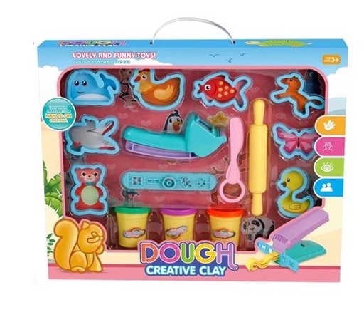 [91481019] SET PLASTILINA MOLDES+3 BOTES