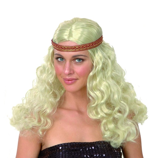 [92768650] PELUCA LARGA RUBIA RIZADA