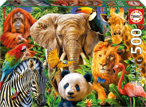 [04019550] PUZ. 500 COLLAGE ANIMALES SALV.