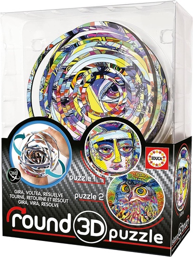 [04019709] PUZZLE ROUND 3D ABSTRACT