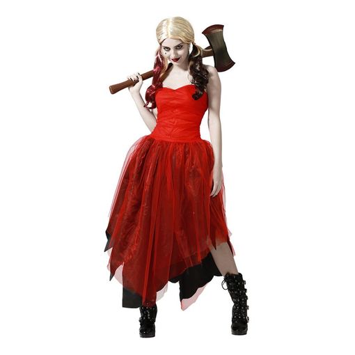 [01874383] DISFRAZ ARLEQUIN ROJO T.XS-S