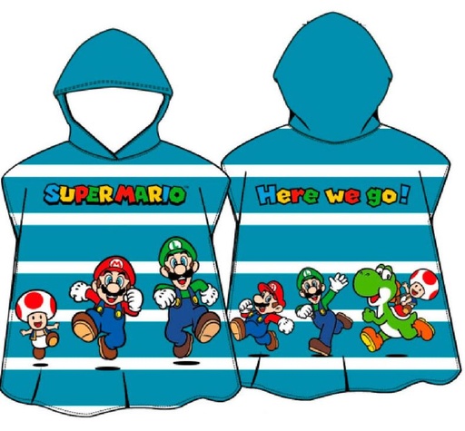 [06323028] PONCHO SUPERMARIO 50x100