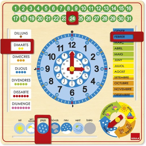 [09551306] RELLOTGE CALENDARI ESCOLAR