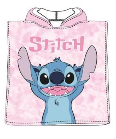 [67810818] PONCHO PLAYA LILO Y STITCH ROSA