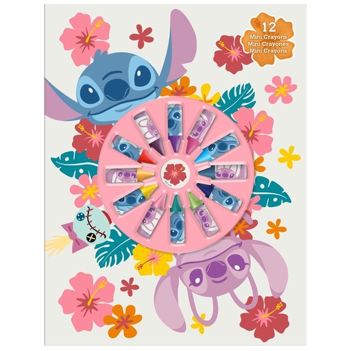 [12488981] LIBRETA+12 MINI CRAYONES STITCH