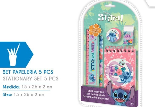 [12488982] SET PAPELERIA STITCH 5 P.
