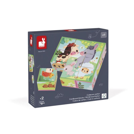 [73533329] 9 CUBOS ANIMALES GRANJA