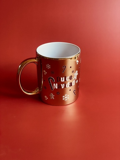 [01300602] TAZA DORADA NAVIDAD
