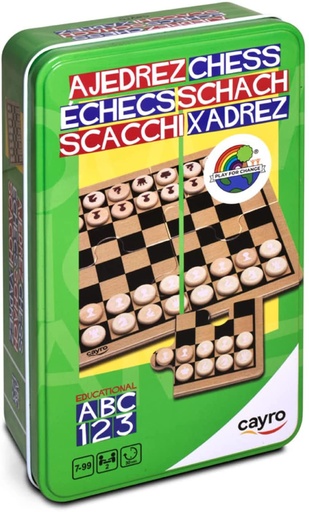 [19300119] AJEDREZ VIAJE CAJA METAL
