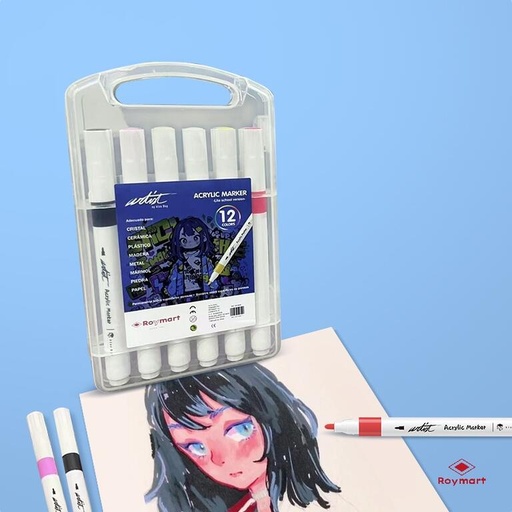 [59919002] MALETIN ROTULADORES ACRIL.(12)