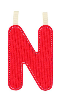 [72283877] LETRA "N" ROJO FOSFORESCENTE