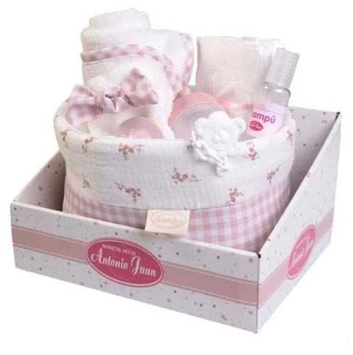 [00469234] CANASTILLA TELA FLORES Y VICHY