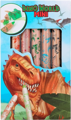 [50212180] LAPICES COLORES C/SACAPUNTAS DINO WORLD