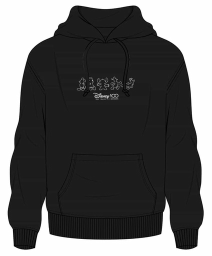 [61033607] SUDADERA DISNEY 100A.NEGRA T.M