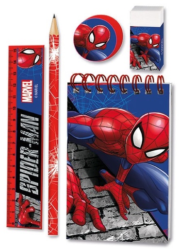 [12487328] SET PAPELERIA SPIDERMAN 5 P.