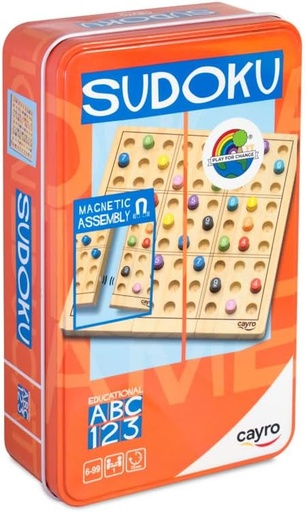 [19370110] SUDOKU MADERA CAJA METAL